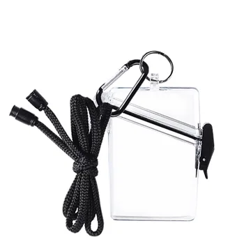 

New 1pcs Cigarette Holder Clear Safe Waterproof Card Holder with Lanyard for Cards Heavy Duty Durable Locker Dry Box