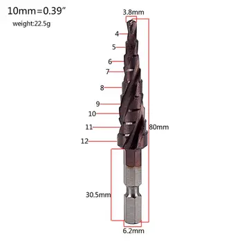 

4-12mm Guitar Pickup Hole Drill Bit Chord Button Holes Drilling Repair Tools