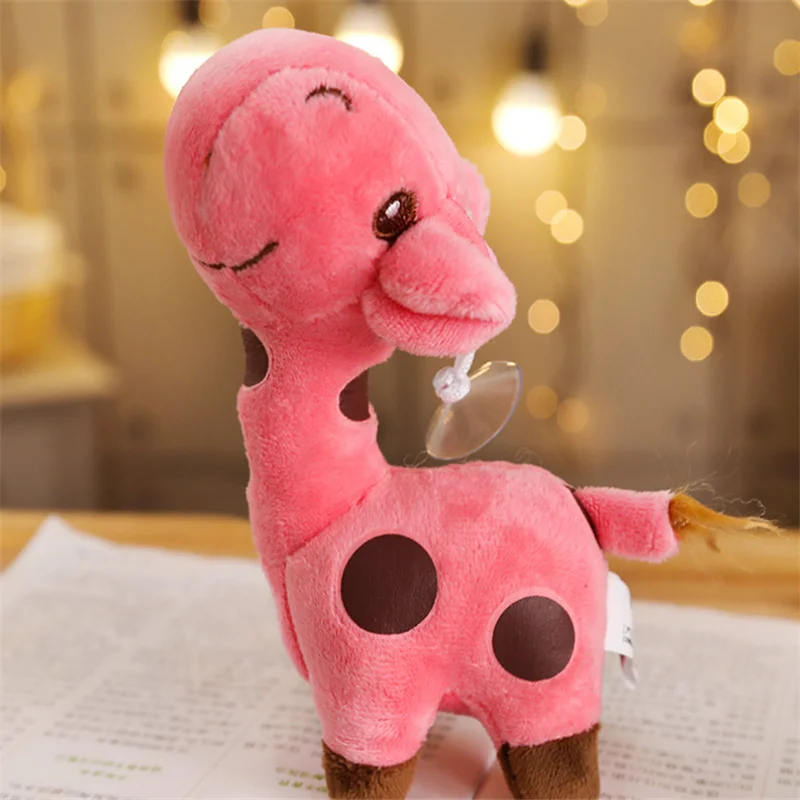 HANDANWEIRAN 1PCS Cute 12cm Giraffe Plush Toy Creative PP Cotton Decorative Giraffe Pendant Girl Boy Holiday 5