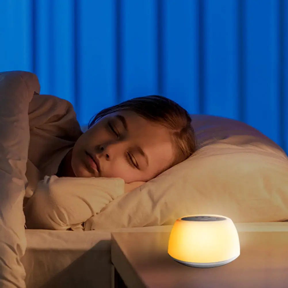 

USB Alarm Clock Snooze Wake Up Light Nature Sunrise Simulation Mini Night Lamp Soft Light Effect Not Dazzling Non Fading