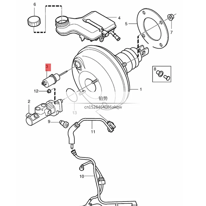 Автомобильный тормозной вакуумный усилитель 2004-vol voS40 C30 S80 S60 XC90 v40 v50 концентратор свяжитесь Опора тормозного датчика