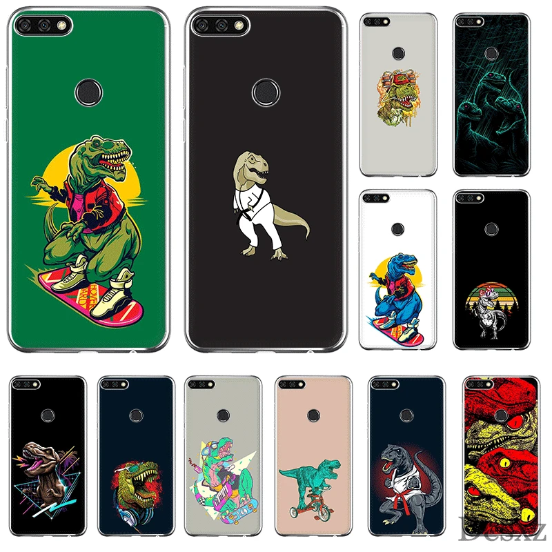 

Phone Case For Huawei Honor 6A 6C 7A 8 8X 8 9 9X 10 View 20 Lite Pro Play Hard Cover Dinosaur