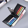 Men Wallet Genuine Leather Casual Bifold Wallet Design Card Holder Organized Slim 5