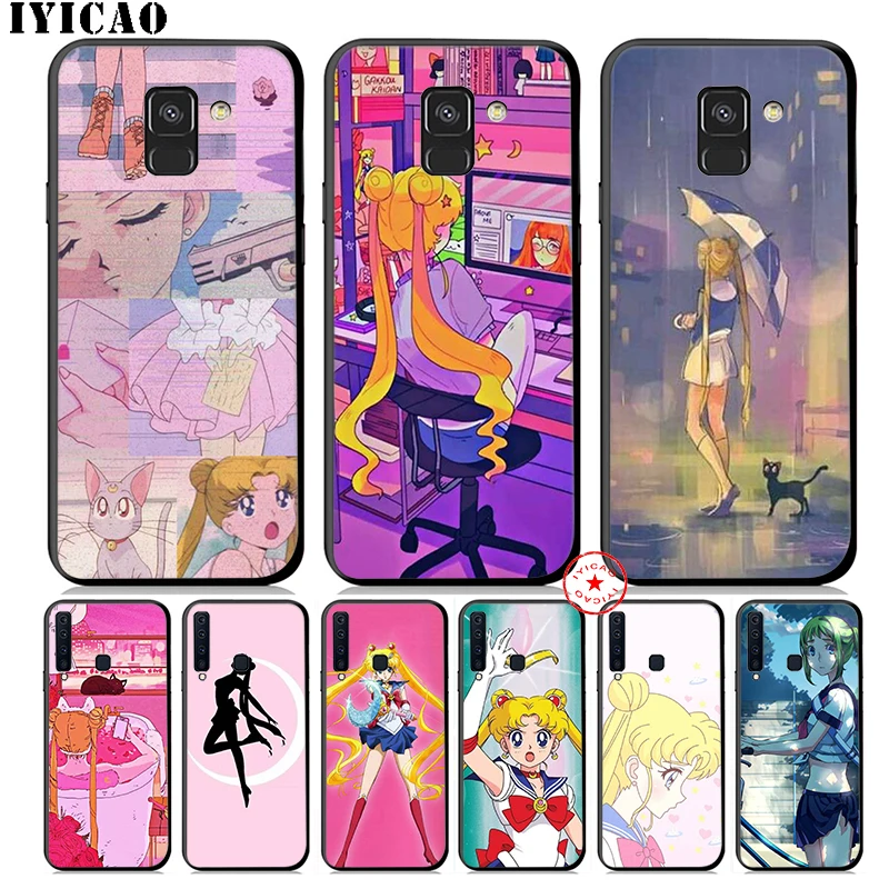 Pink Anime Kawaii Sailor Moon Soft Silicone Case for Samsung Galaxy A70s A50s A40s A30s A20s A10s A20E Phone Cover |