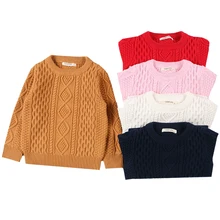 Весенний Детский свитер в Корейском стиле; осенние свитера для маленьких мальчиков и девочек; топы; Одежда для маленьких девочек; свитера для маленьких мальчиков и девочек