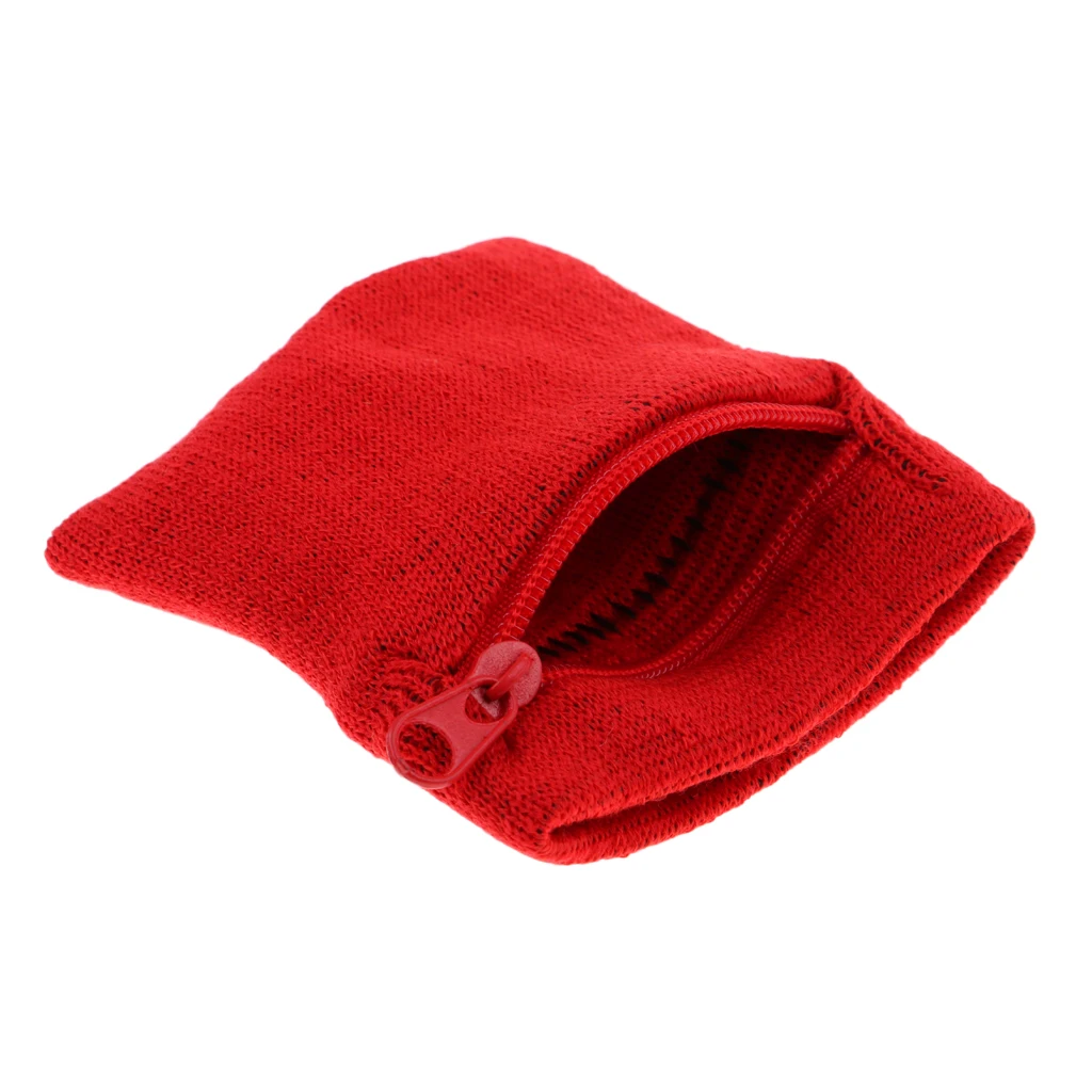2Pcs / Pack Sports Wristbands With Zipper Wrist Wallet Sweatband Key Coin Money Pocket For Cycling Gym Running Fitness