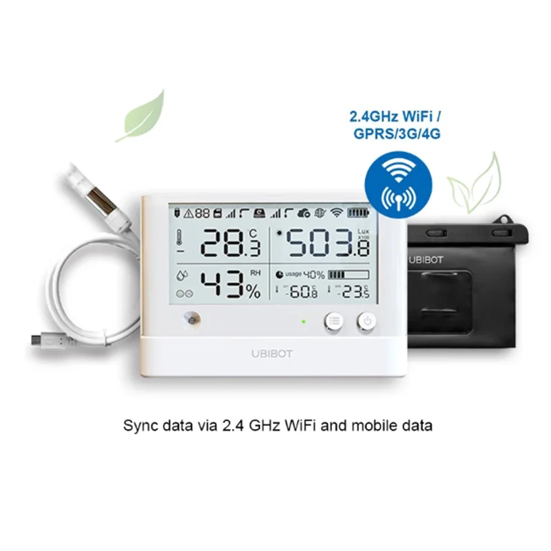 sim UbiBot WS1 Pro WiFi SIM Bundle Greenhouse 7/24 Online Greenhouse Monitoring System Outdoor Warmhouse Alert - Комплект: sim