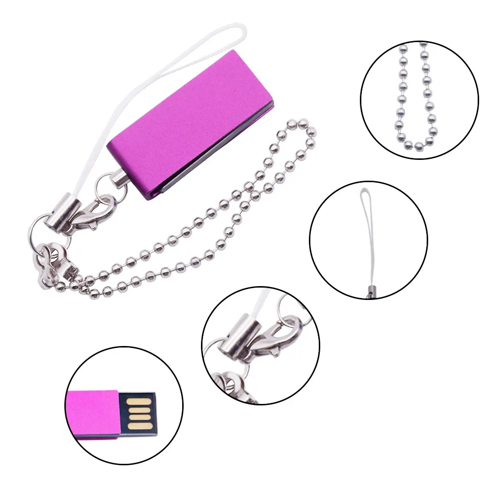 Высокоскоростной USB флеш-накопитель металлическая мини-флешка 16 ГБ 32 64