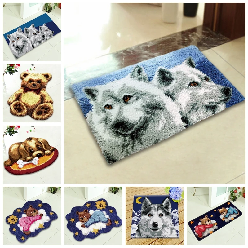Best Price Latch Hook Dog Crochet Carpet Kits Button Cushion Animals Rug Do It Yourself Carpet Embroidery Fomiran For Flowers Sale Sets Best Price Latch Hook Dog Crochet Carpet Kits Button Cushion Animals Rug Do It Yourself Carpet Embroidery Fomiran For Flowers Sale Sets