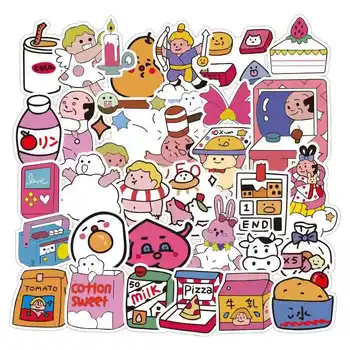 

48PCS don't repeat hight quality waterproof stickers car motorcycle suitcase cartoon stickers