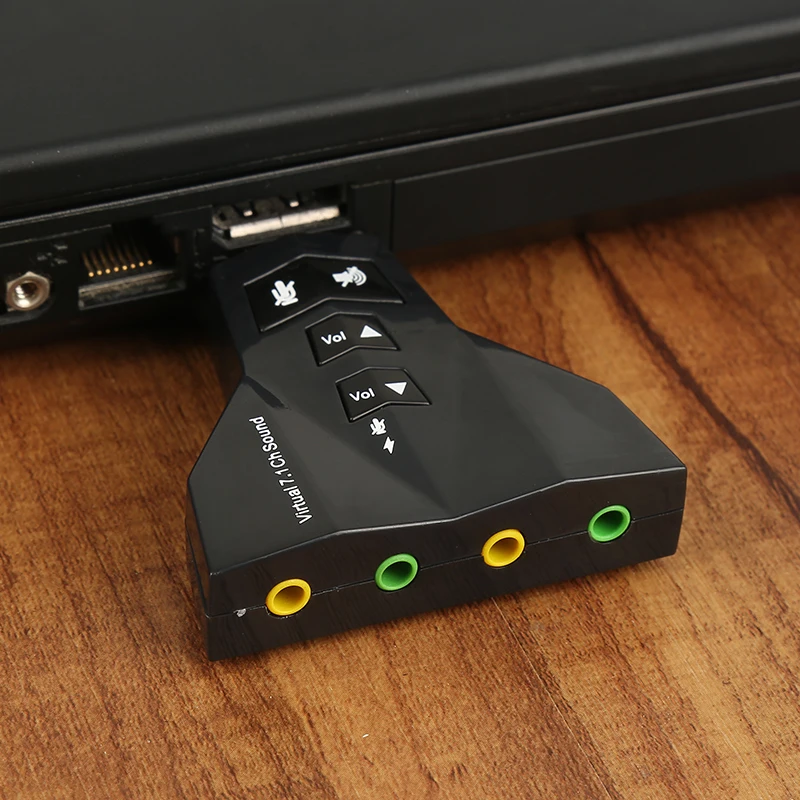 Внешняя USB звуковая карта Geluidskaart naar для ПК черная 2 0 3D Звуковая внешний