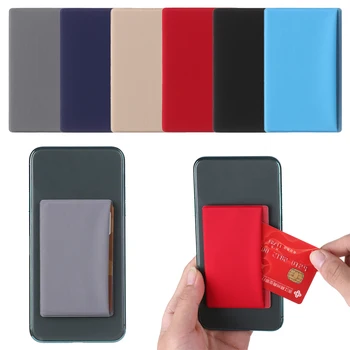 

Hot sale Stretch Adhesive Cell Phone ID Credit Card Holder Women Men Sticker Pocket Wallet Case Card Holder for Cell Phone