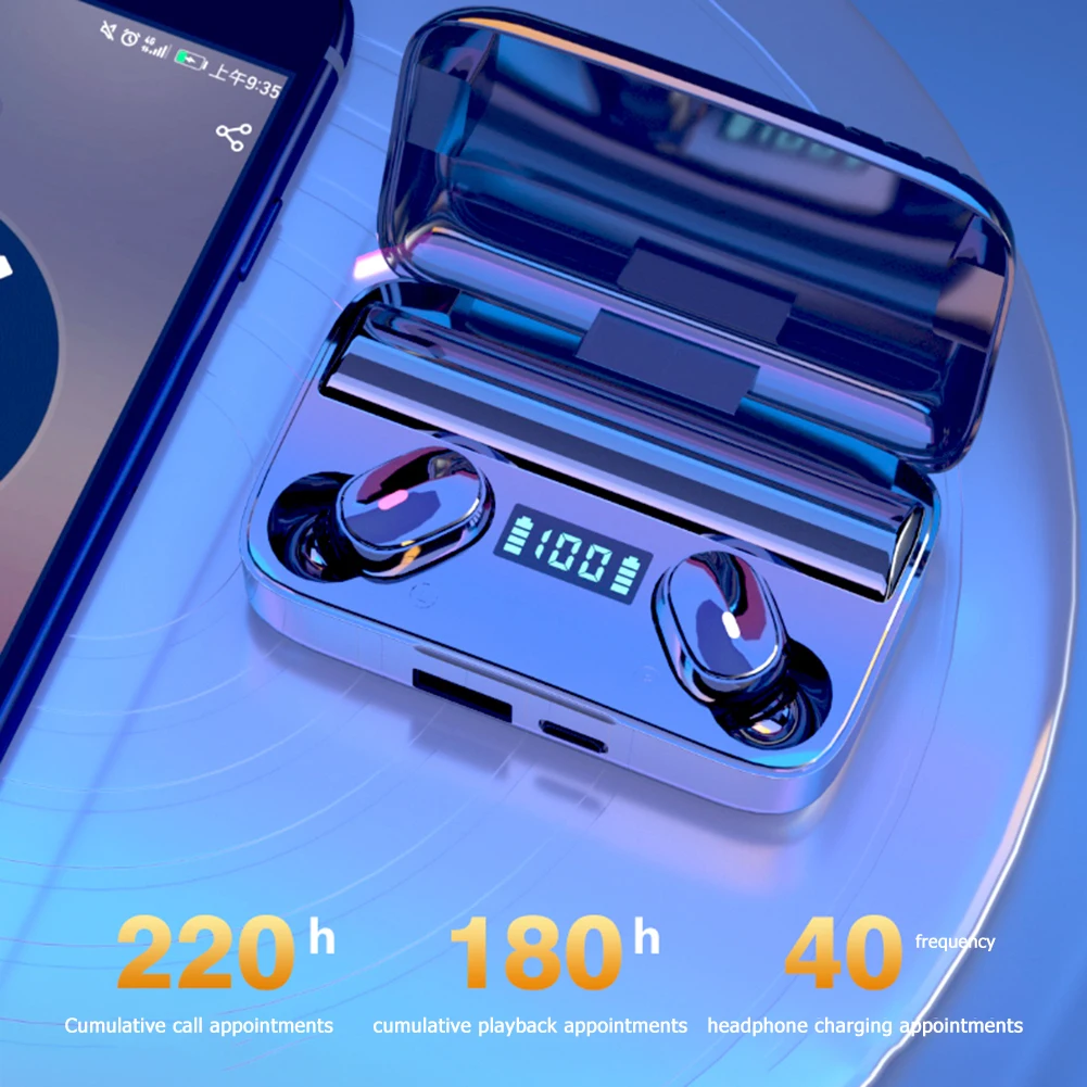 TWS Earbuds Bluetooth 5 0 Wireless Stereo In ear Earphones with Charging Case Earpiece Bluetooth Sport Earbuds Headset