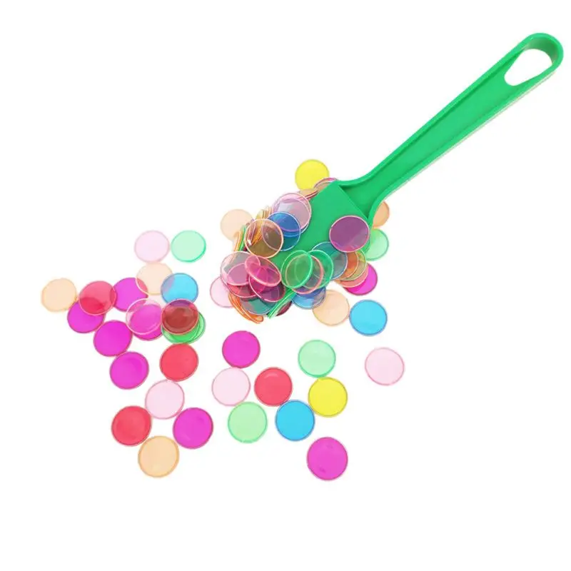 【Ограниченное по времени предложение 】обучающие игрушки Монтессори магнитная палочка набор с прозрачными цветными счетными фишками с металлической петлей
