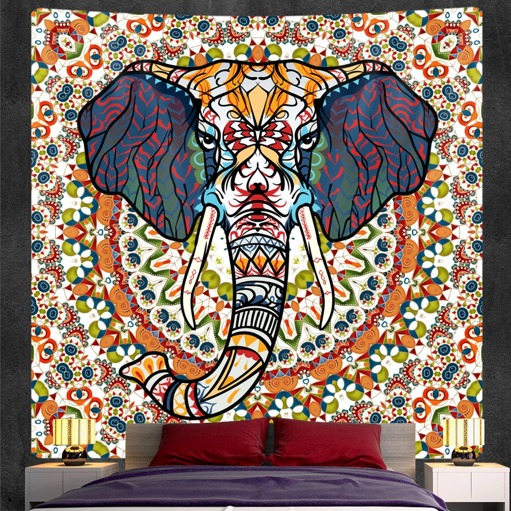 Indian Elephant Decoration Elephant Mandala Tapestry Large Elephants Tapestry Tapestry Aliexpress