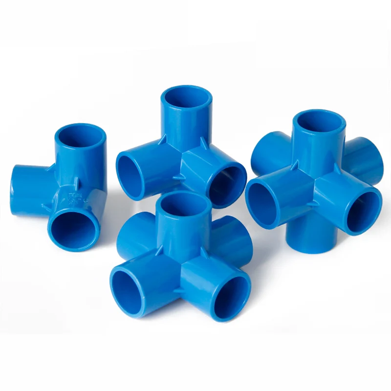 

20mm 25mm 32mm 40mm 50mm ID 3 4 5 6 Way Blue PVC Tube Joint Pipe Fitting Coupler Adapter Water Connector For Aquarium Fish Tank