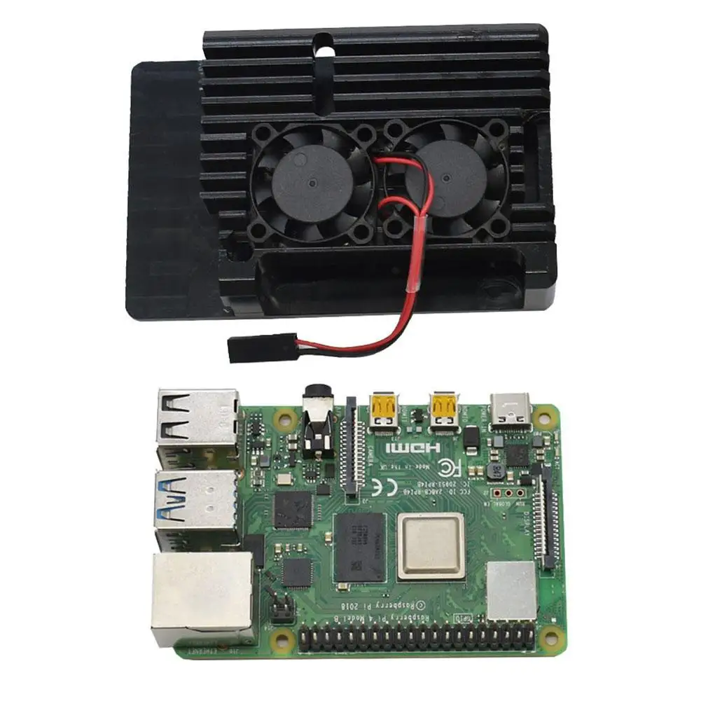 DIY Беспроводной Wi-Fi компьютер макетная плата для Raspberry Pi 4 поколения Модель B Тип CNC металлический чехол Вентилятор охлаждения наборы