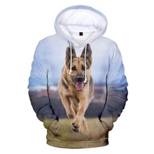 Pastor alemão hoodies hoodie dos homens bonito do cão de estimação moletom com capuz dos homens/das mulheres pastor alemão com capuz outono inverno design 3d topos