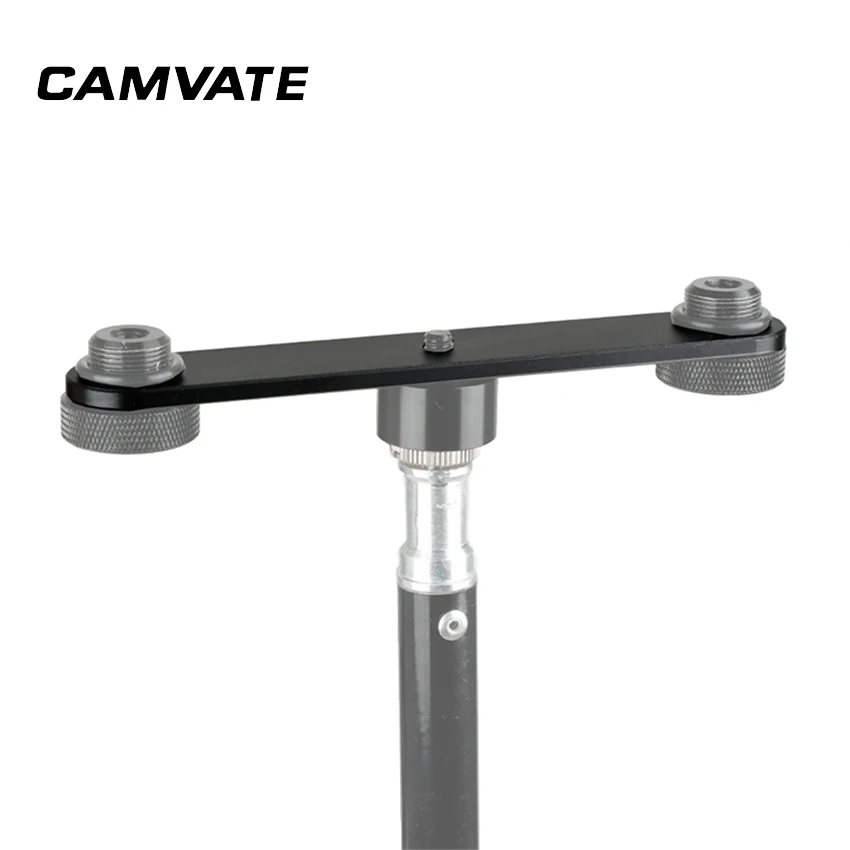 CAMVATE двойной 5/8 &quot 27 Держатель для поддержки микрофона баланс луч стабилизатор