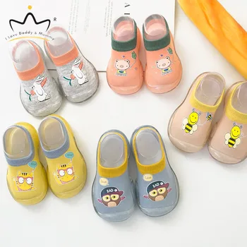 

New Cute Animal Baby Shoes Newborn Toddler Boy Girl Shoes First Walkers Soft Elastic Cotton Anti-slip Rubber Sole Shoes Girls