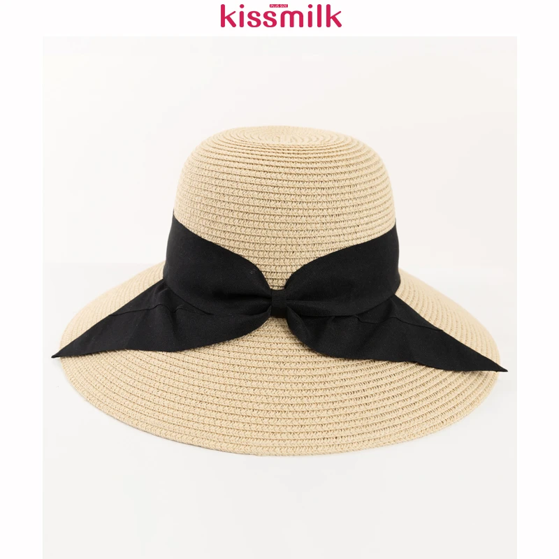 

KISSMILK 2020 Spring And Summer Plus Size Women's Bow Decoration Befree Hara Juku Sun Hat Dome Bow And Curl
