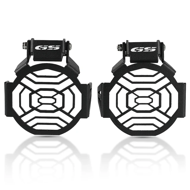 For BMW R 1250 GSA GS LC ADV Adventure R1200GS F850GS F750GS Motorcycle Flipable Fog light lamp Protector Guard Lamp Cover black GS logo