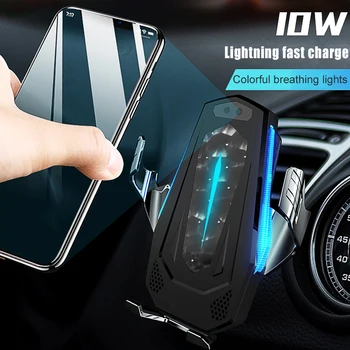 

Car Mobile Phone Wireless Charger Bracket Holder Fast Charging 360 Degree Rotating KQS8