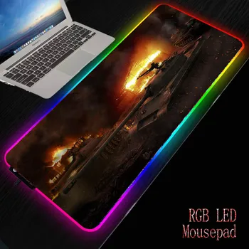 

MRGBEST World of Tanks LED Light Mousepad RGB Keyboard Colorful Surface 1.8M USB Cable Keyboard Mouse Pad Computer Gamer Dota