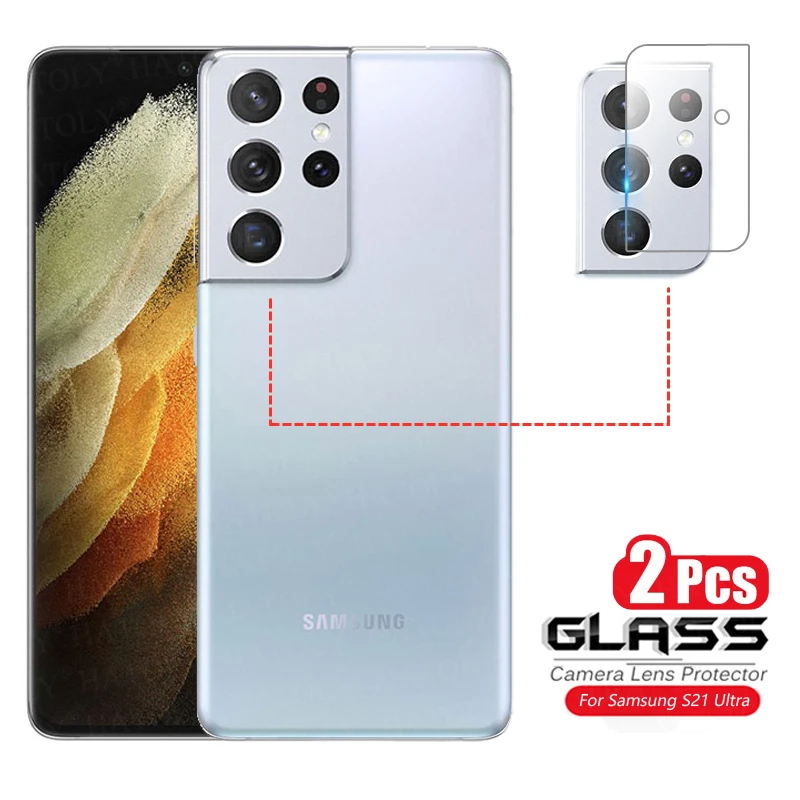 2 Pezzi Per Vetro Samsung Galaxy S21 Ultra 5G Pellicola Protettiva Per Obiettivo Fotocamera Per Samsung S21 Plus Ultra 5G Pellicola Posteriore Per Vet