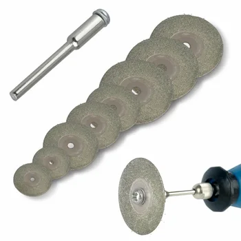 

30PCS Diamond Cutting Wheel Saw Cutters Cut Off Discs Rotary Tool + 6PCS Mandrel With Diamond Particles