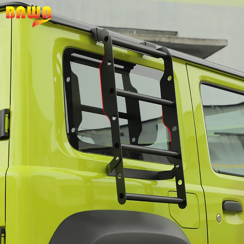 BAWA 후면 윈도우 클라이밍 래더 보호 프레임 (스즈키 짐니 2도어 2019 2020 2021 2022 2023 2024 2025 2026 악세사리)