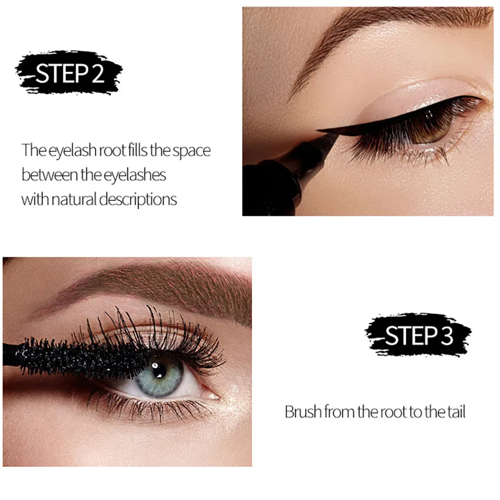Жидкая ручка подводка для глаз beauty Make up черная жидкая долговечная черная и растягивающаяся Толстая кудрявая цветная C beauty tool#351017
