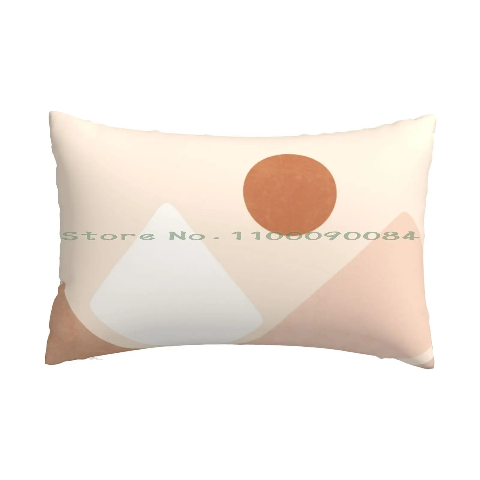 

Neutral Boho Mountain Sun Pillow Case 20x30 50*75 Sofa Bedroom Ombre Pink Abstract Modern Rustic Neutral Boho Bohemian Simple