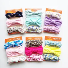 Стиль; хлопковая повязка для волос с бантом для маленьких девочек; эластичная повязка на голову с тремя ремешками в дополнение к пульту дистанционного управления
