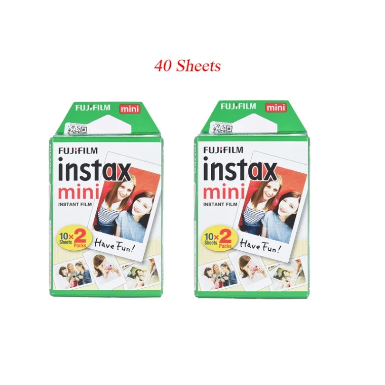 40 sheets Белая пленка для Fuji Instax Mini 20 листов белая пленка Фотобумага набор для моментальных фотоснимков для ЖК-дисплея с подсветкой Fujifilm Instax Mini 7 s/8/25/90/9 альбом - Цвет: 40 sheets