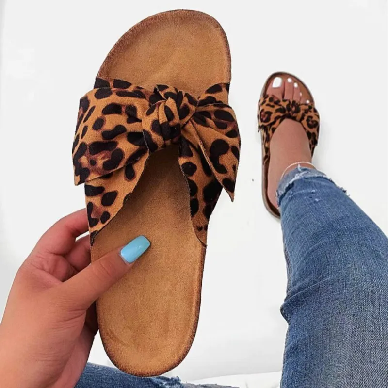 

Women Flock Slippers Summer Flat with Slides Open Toe Strap Flip Flops Female Outside Slip on Beach Slides Female Casual Shoes
