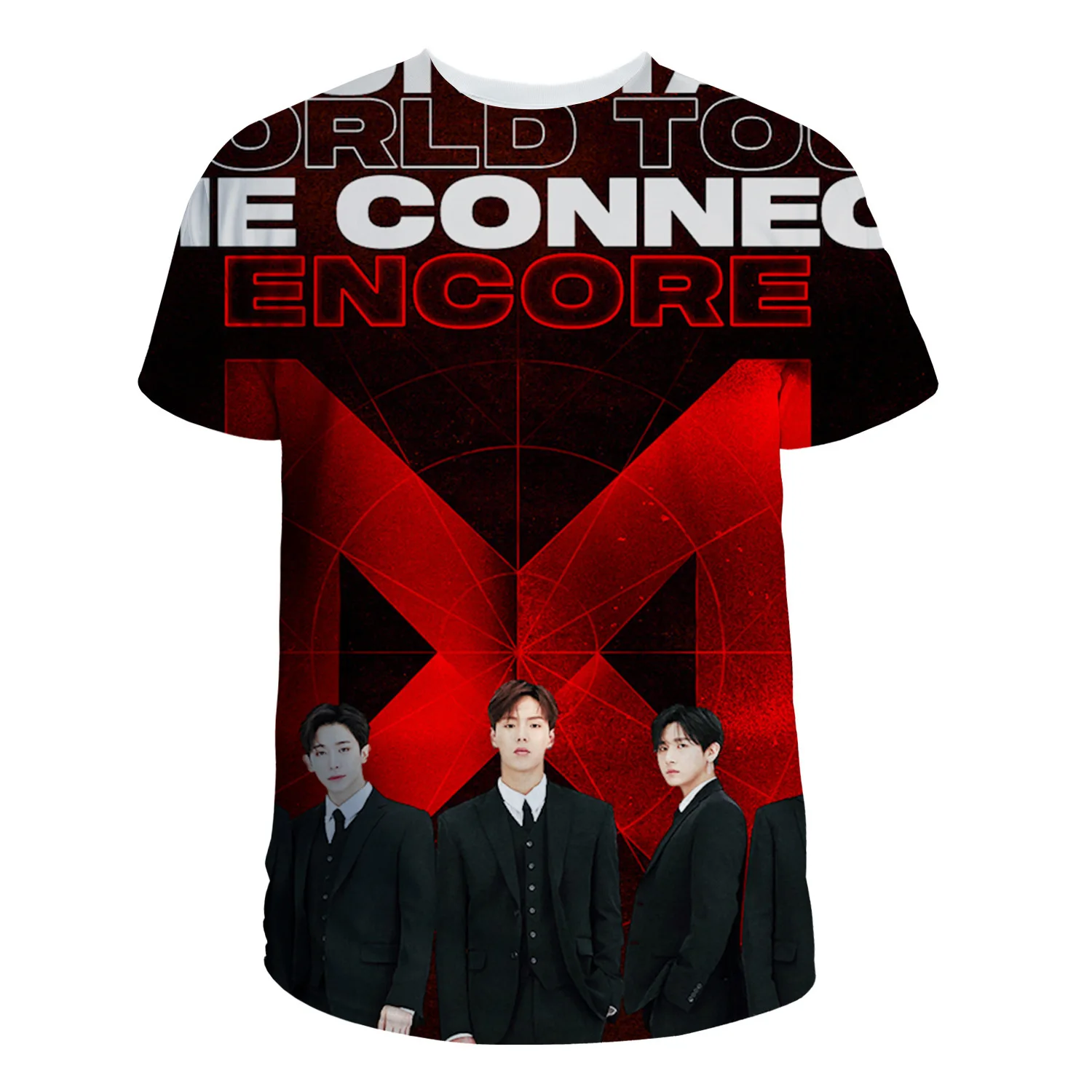 

2019 Kpop MONSTA X GOT7 T Shirt Women 2019 New Style Tshirt Tee Shirt Femme Clothes Merchandise Three Quarter Sleeve