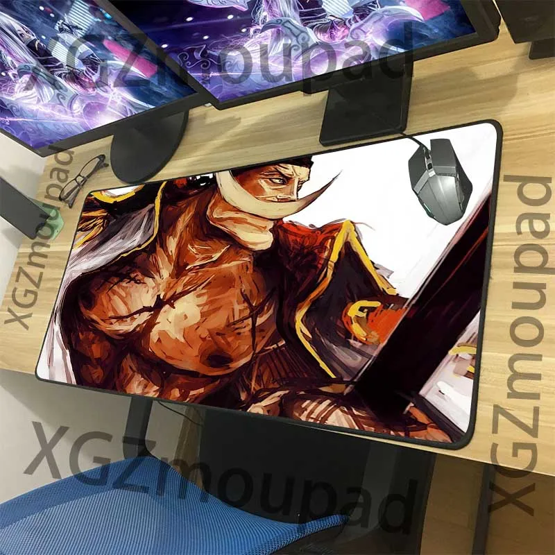 XGZ Large Cartoon Mouse Pad Black Precision Lock Edge Anime One Piece Computer Desk Mat Rubber Non-