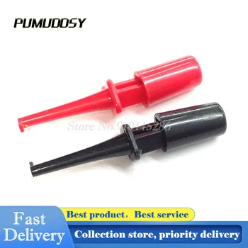 

10PCS/LOT 5.8CM Round Single Hook Clip Test Probe for Electronic Testing Red Black Color