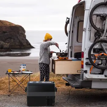 Nevera portátil con compresor, ENVÍO DESDE ESPAÑA, Mini frigo de 50L, 32L, 40L, congelador, caravana, camión, refrigerador de viaje, 12/24V, 220V  2