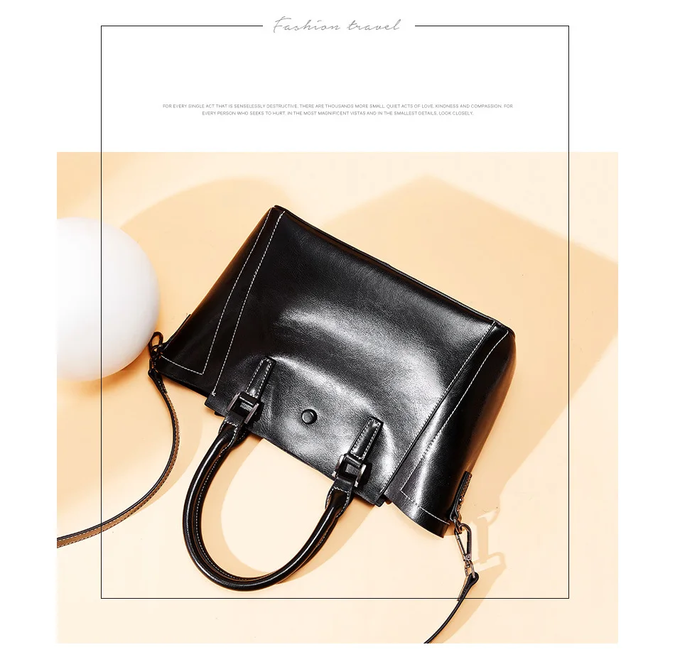 Женская сумка-тоут Zency трапециевидного стиля из натуральной кожи, модная коричневая сумка через плечо, вместительная черная кофейная сумка