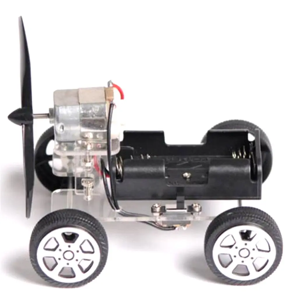 1 компл. 94x76x90 мм DIY Головоломка мини-автомобиль ветра Детская обучающая игрушка 130 щетка мотор робот для Arduino