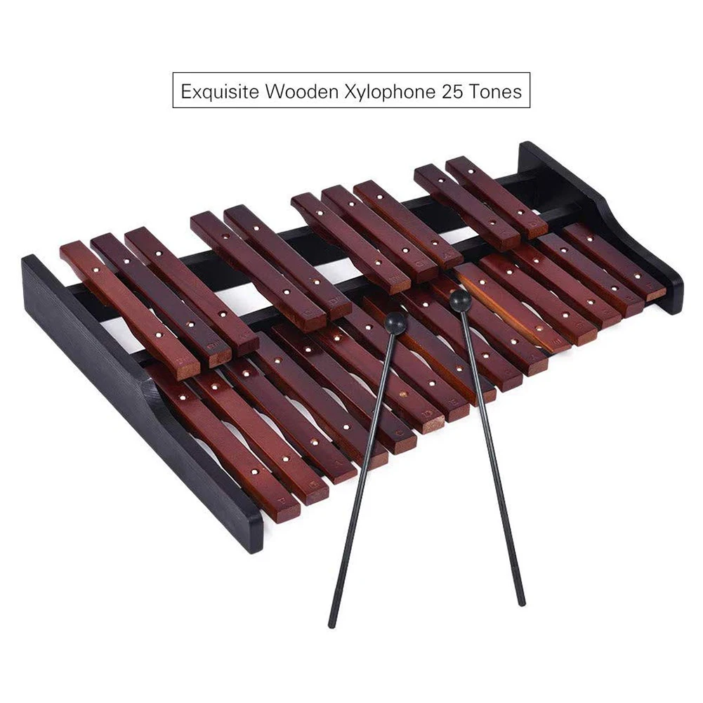 

5 Note Wooden Xylophone Percussion Educational Musical Instrument Gift with 2 Mallets Professional Tool New Dropshipping N18