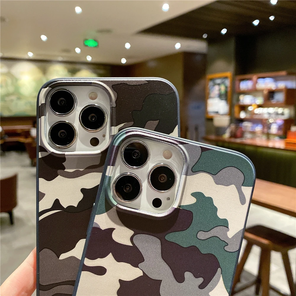 Camouflage Pattern Phone Case For iPhone 11 13 12 Pro Max 12 13 Mini XS Max X XR 8 7 Plus SE 2020 Shockproof Back Cover For Man case for iphone 13 pro 