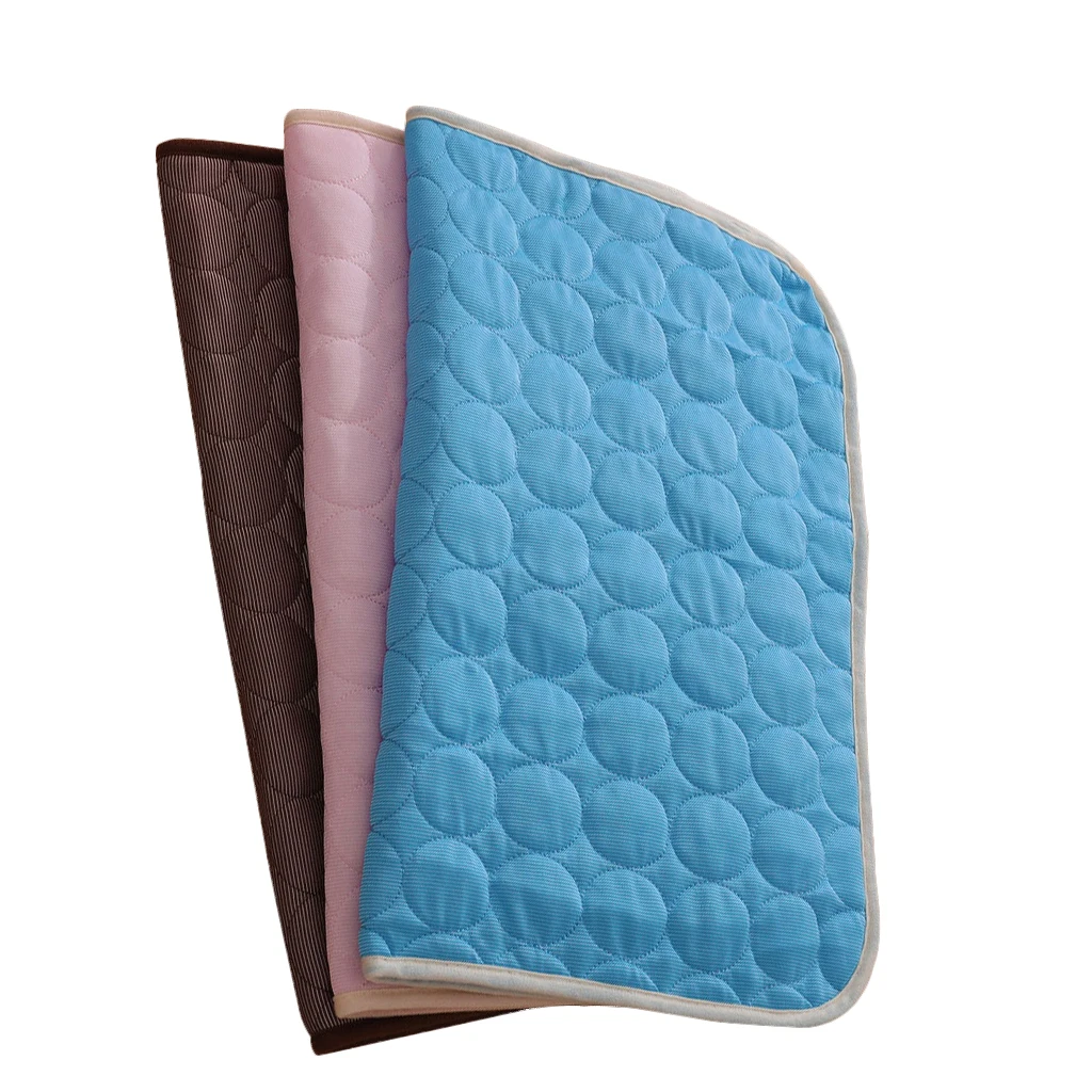 

Pet Pad Summer Cooling Mat Dog Beds Mats Blue Pet Ice Pad Cool Cold Silk Moisture-Proof Cooler Mattress Cushion Puppy Sleeping