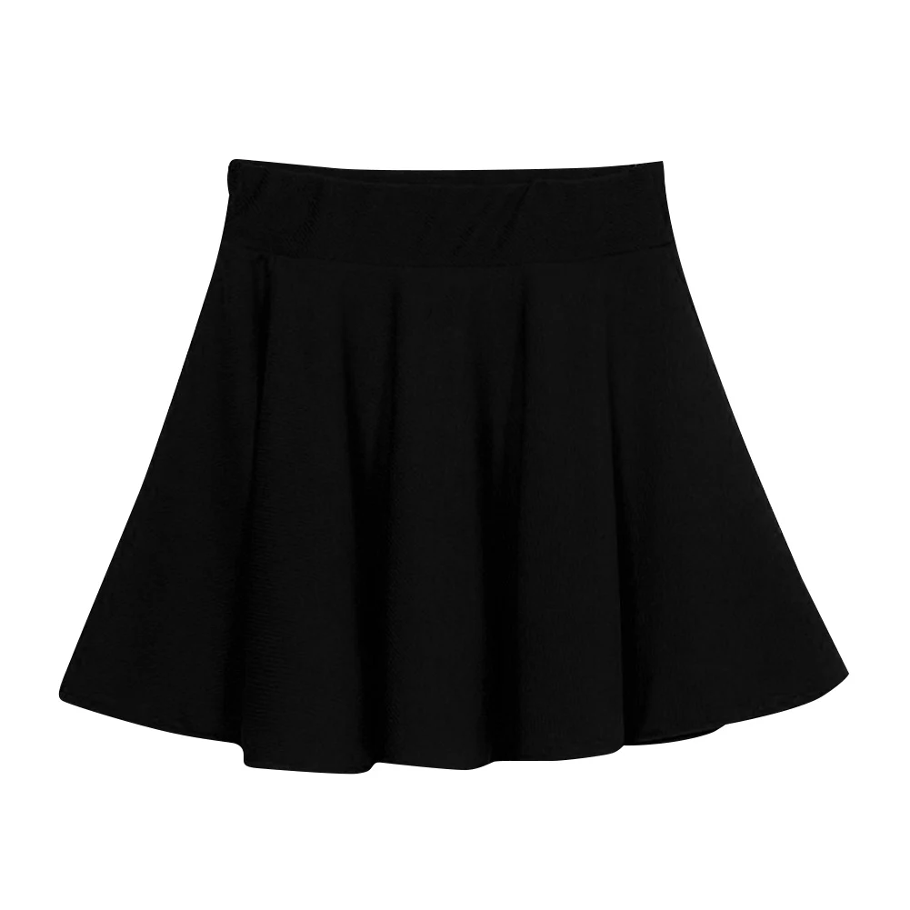 Горячая новинка, Женская юбка, Сексуальная Мини Короткая юбка, Осенние юбки, женские тянущиеся юбки с высокой талией, плиссированная юбка-пачка, CGU 88 - Color: Black