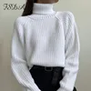 FSDA Turtleneck Women Sweater Women Khaki Long Sleeve Pullover 2022 Autumn Winter Casual Pink Jumper Loose Sweaters Oversized ► Photo 3/6