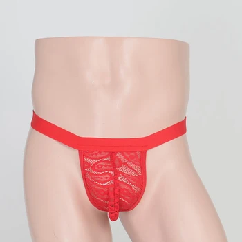 

Mens Sexy Thongs Lace Breathable Low Rise Bulge Pouch Underwear