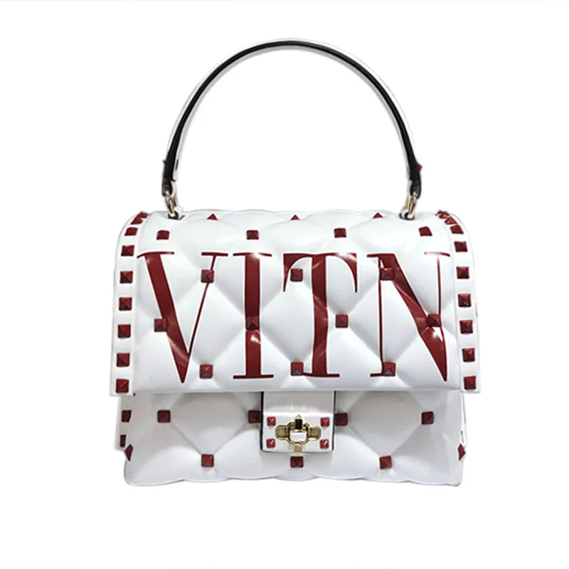 

Famous Italian High Fashion Brand Fashion and Classic Fusion Design Handbags Women Rivet Shoulder Bags Plaid Hit Color Tote Bags