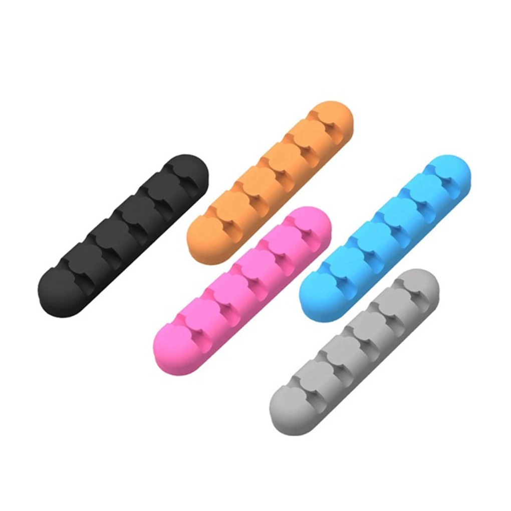 Silicone Cable Winder Plug Holder Cord Management Desk Wire USB Data Charger Cable Storage Organizer